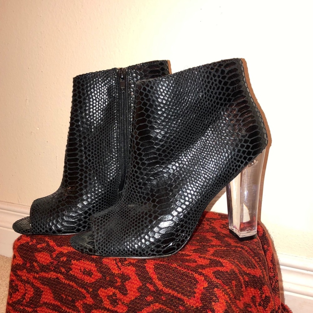 Steve Madden Crocodile Open Toe Heels - image 1